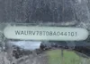 WAURV78T08A044101: 43538670
