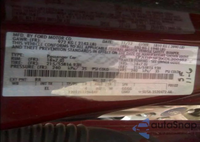 1FADP3F2XDL200482: 14306532