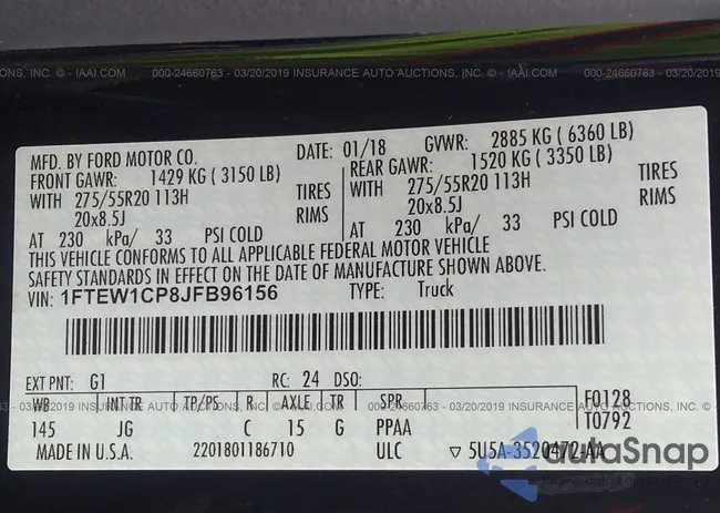 1FTEW1CP8JFB96156: 24660763