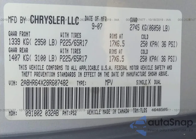 2A8HR64X28R607482: 26257477