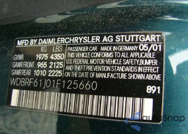 WDBRF61J01F125660: 2537408