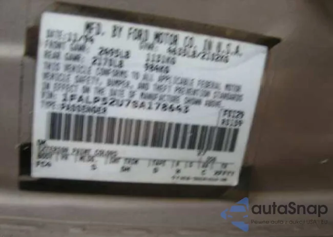 1FALP52U7SA178643: 2564219