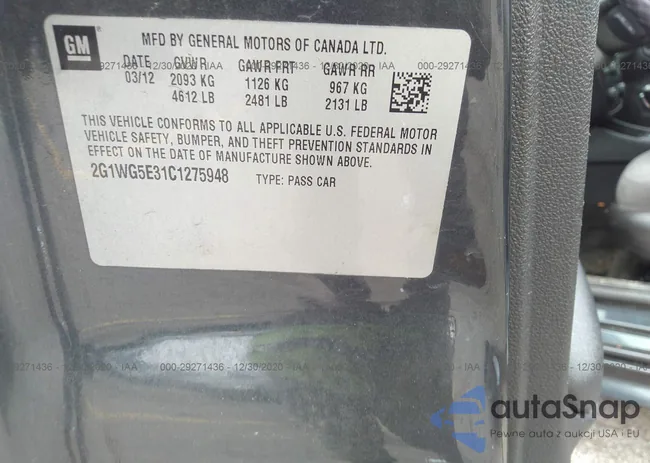 2G1WG5E31C1275948: 29271436