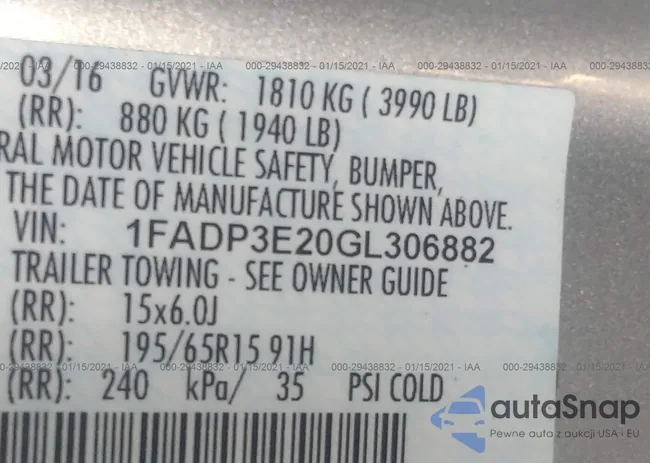 1FADP3E20GL306882: 29438832