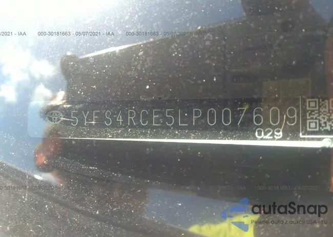 5YFS4RCE5LP007609: 30181663