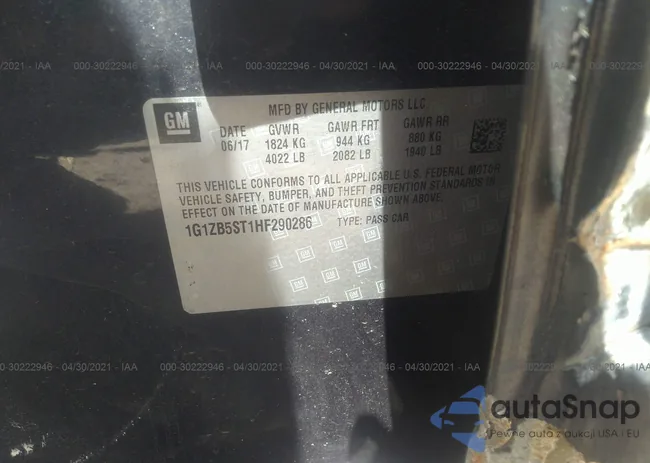 1G1ZB5ST1HF290286: 30222946