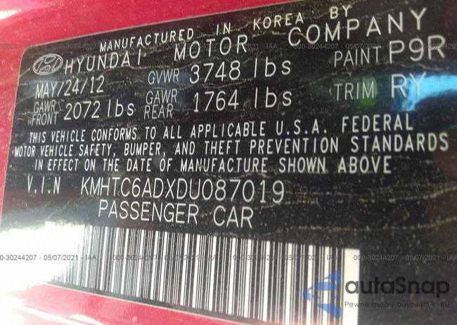 KMHTC6ADXDU087019: 30244207