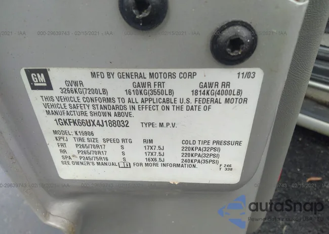 1GKFK66UX4J188032: 29639743