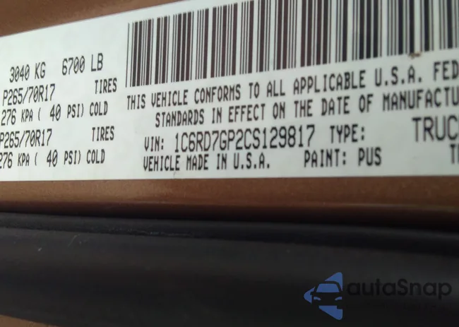 1C6RD7GP2CS129817: 31291740