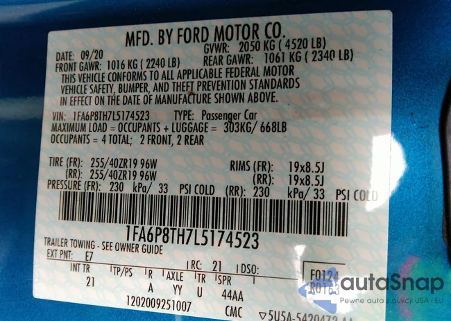 1FA6P8TH7L5174523: 32026204