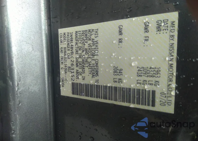 1N4BL4BV8LC263152: 32017831