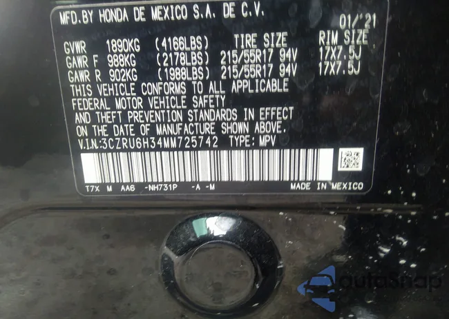 3CZRU6H34MM725742: 32313681