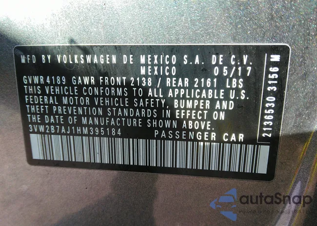 3VW2B7AJ1HM395184: 33036217