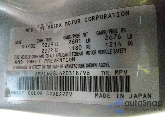 JM3LW28J620318798: 33134397