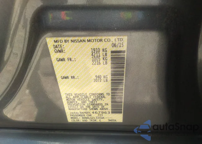 1N4AL3AP6FC467963: 33513132