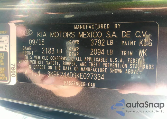 3KPF24AD9KE027334: 32721095