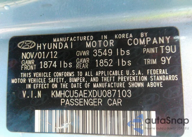 KMHCU5AEXDU087103: 32722987