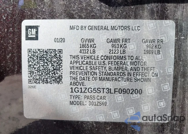 1G1ZG5ST3LF090200: 32736715