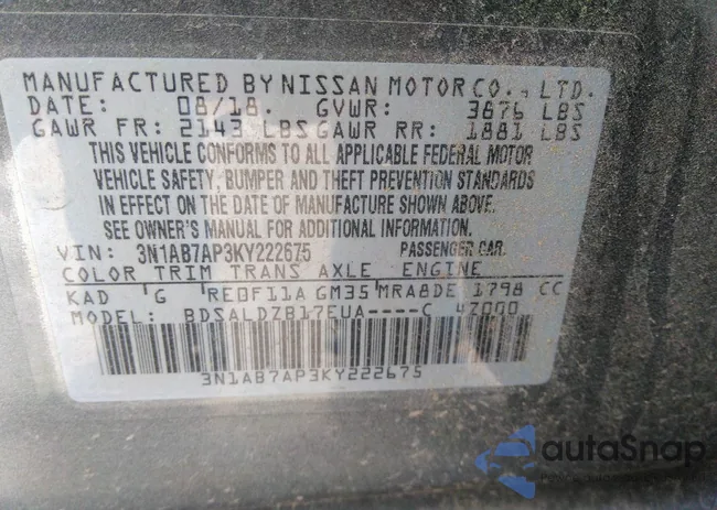 3N1AB7AP3KY222675: 32797199