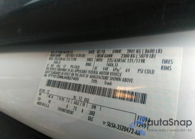 1FTYE1ZM8JKB27455: 32871651