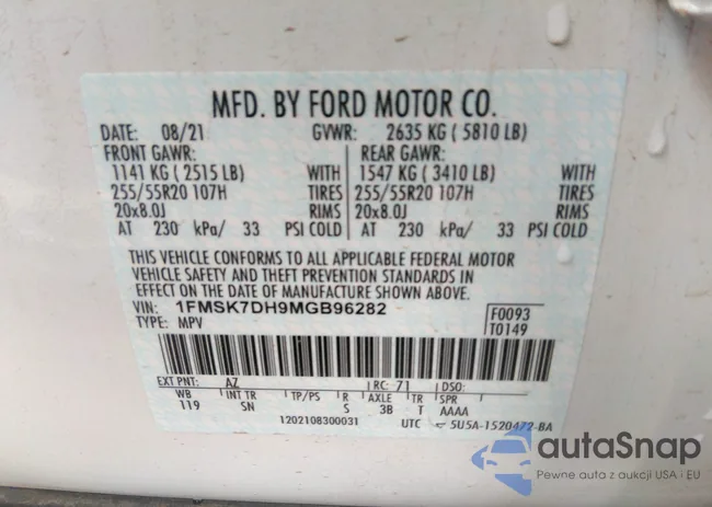 1FMSK7DH9MGB96282: 32928140