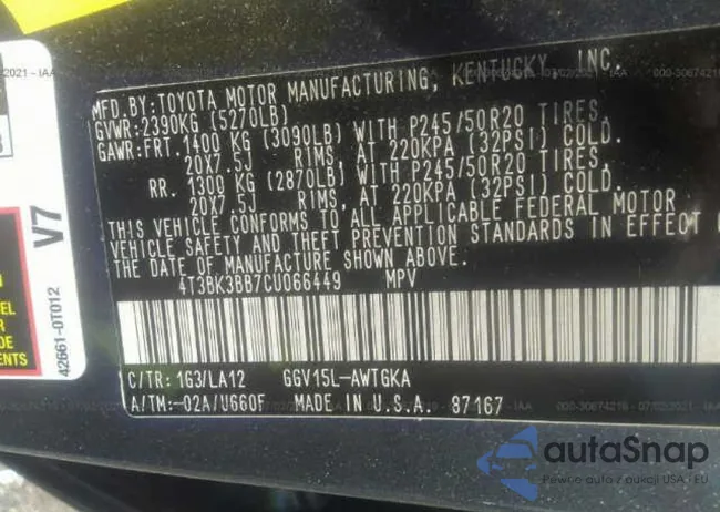 4T3BK3BB7CU066449: 34302418