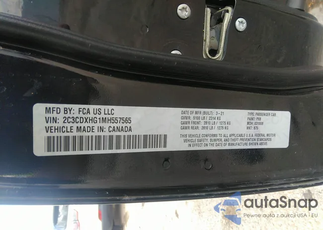 2C3CDXHG1MH557565: 34396785