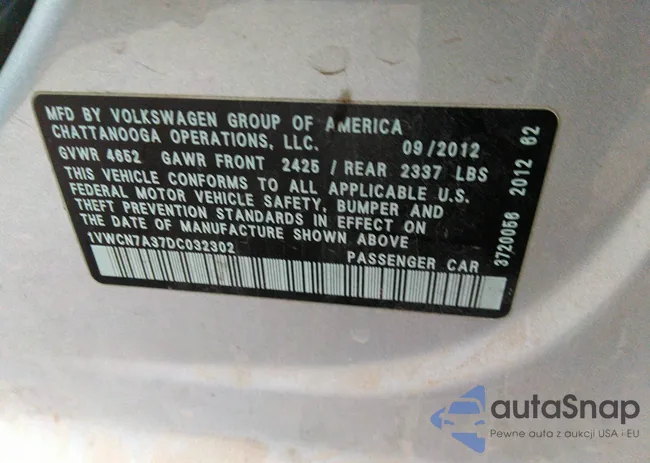 1VWCN7A37DC032302: 35001598