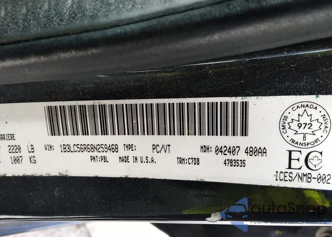 1B3LC56R68N259468: 35167618