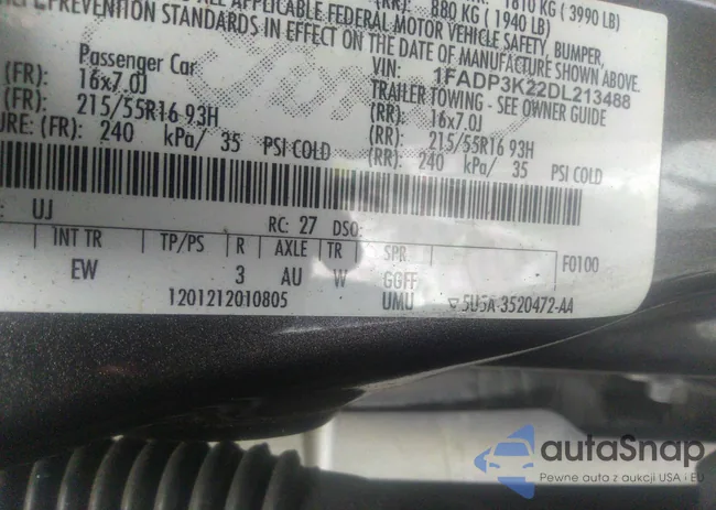 1FADP3K22DL213488: 35201709