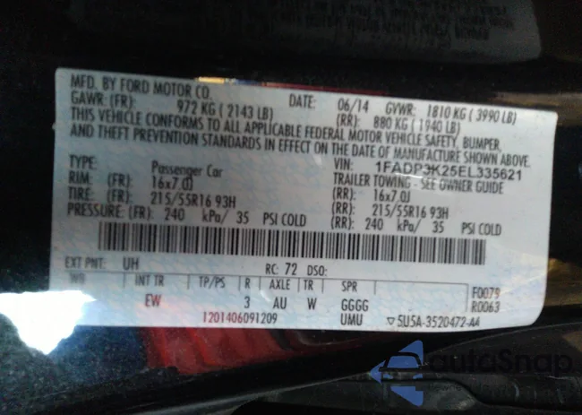 1FADP3K25EL335621: 35307509