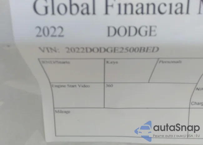 2022DODGE2500BED: 35352470