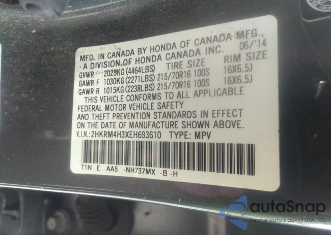 2HKRM4H3XEH693610: 35428462