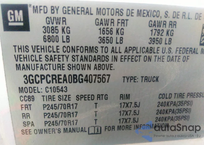 3GCPCREA0BG407567: 35456099