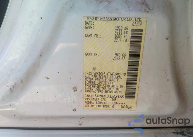 1N4AL3AP9FN318208: 34500740