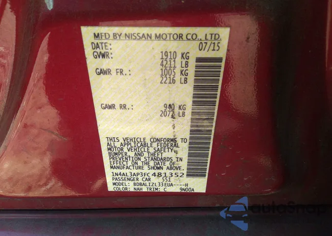 1N4AL3AP3FC481352: 34607789