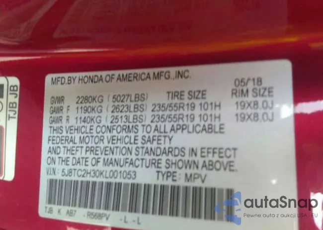 5J8TC2H30KL001053: 34731749