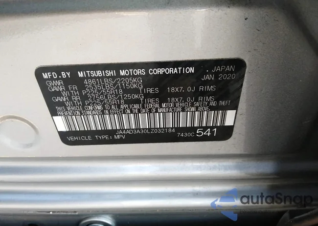 JA4AD3A30LZ032184: 34755001