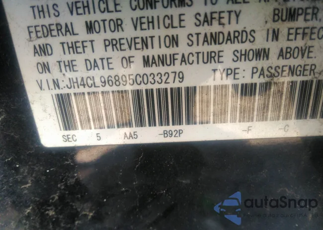 JH4CL96895C033279: 36060121