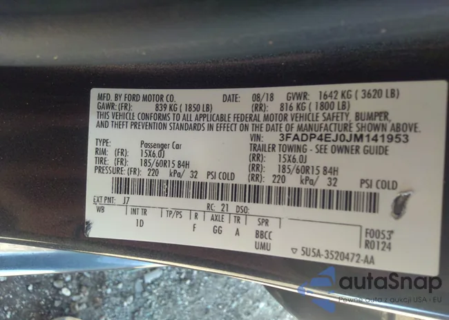 3FADP4EJ0JM141953: 36115701