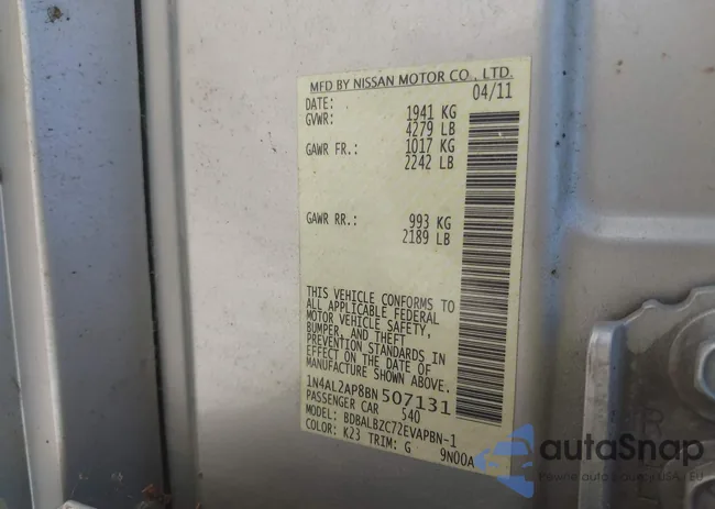 1N4AL2AP8BN507131: 36406880