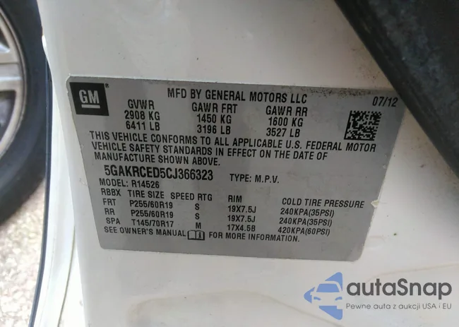 5GAKRCED5CJ366323: 36419728