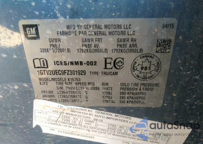 1GTV2UEC9FZ301929: 36475265