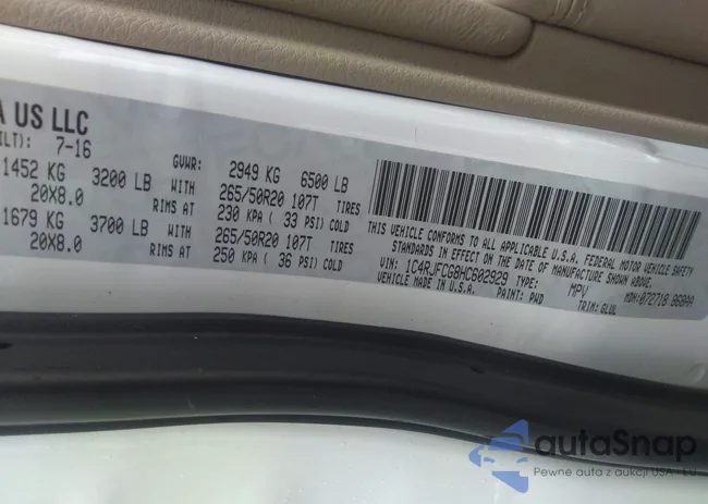 1C4RJFCG8HC602929: 36511356