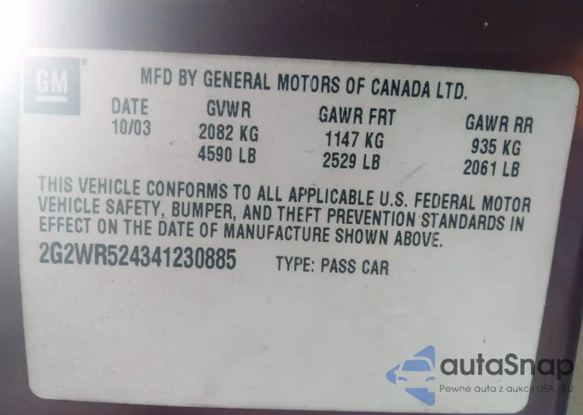 2G2WR524341230885: 35583711