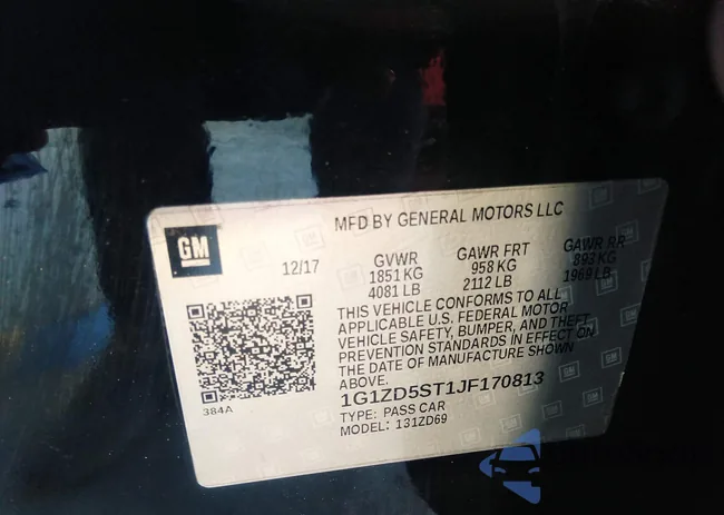 1G1ZD5ST1JF170813: 35622485