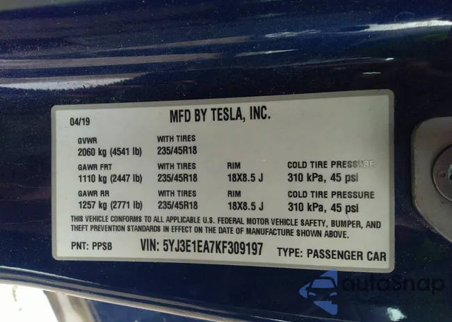 5YJ3E1EA7KF309197: 35649294