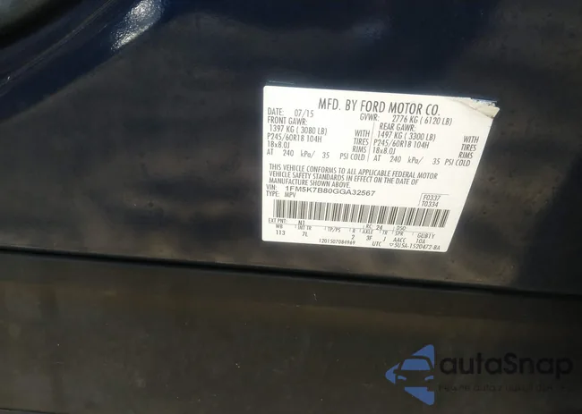 1FM5K7B80GGA32567: 35698514