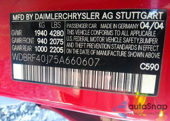 WDBRF40J75A660607: 35734845