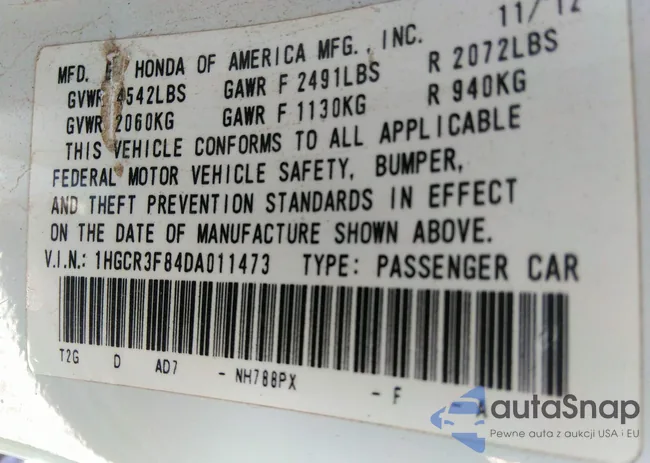 1HGCR3F84DA011473: 35796878